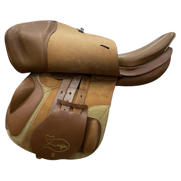 16" Prestige Hippos Red Fox 35cm Wide Like New Childs Hunter/Jumper Saddle - H