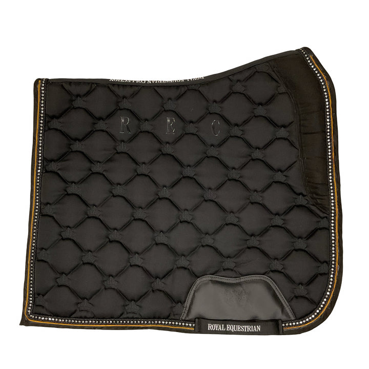 Royal Equestrian Quilted w/ Bling Saddle Pad Black Used