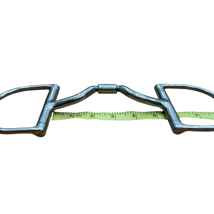 Myler 5.25" Dee Ring Ported Barrel Snaffle w/o Hooks Used - H