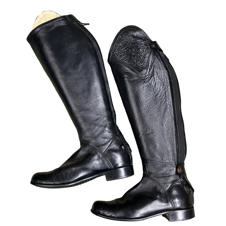 Der Dau Women's 38 Short/Wide Hunter Dress Boot Black Used