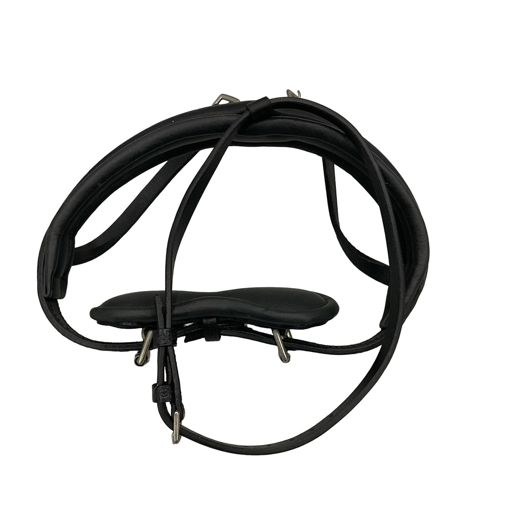 Stubben Padded Flash Noseband Horse Black Used - H