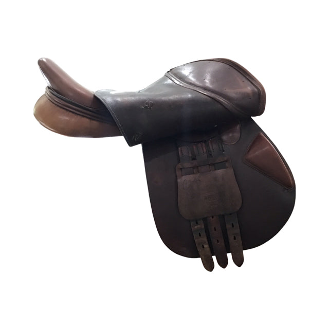 17" Pessoa Rodrigo Medium Tree Used Close Contact Saddle - C