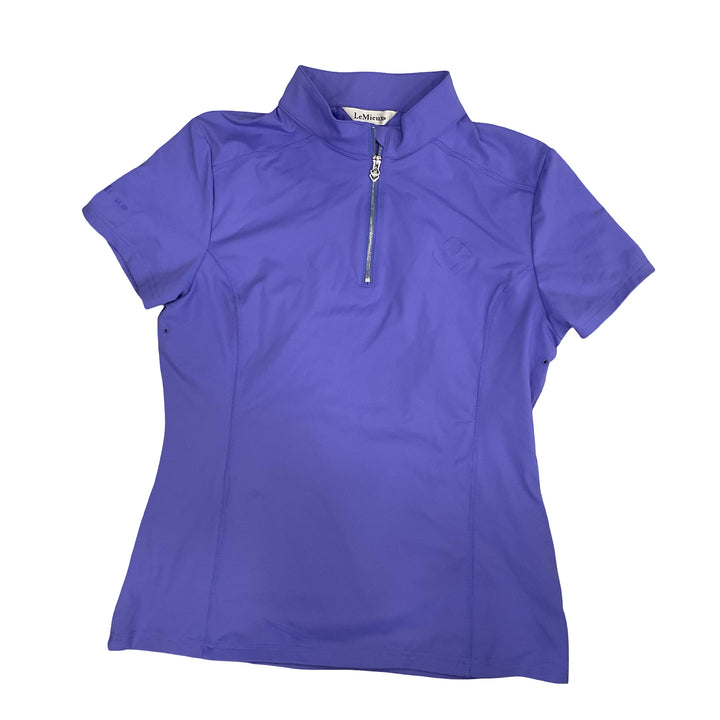 LeMieux Women's UK12 Short Sleeve Quarter Zip Bluebell Used