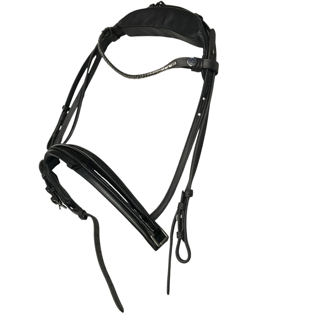 Finesse Pony Padded Dressage Bridle Black Used - H