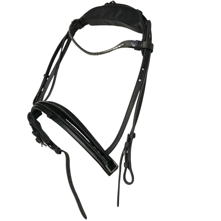 Finesse Pony Padded Dressage Bridle Black Used - H