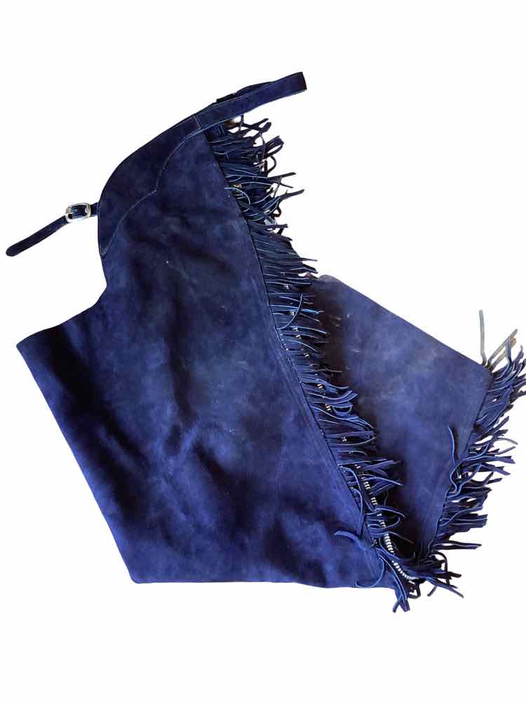 BARNSTABLE MD Suede Fringe Full Chaps Full Calf USED B