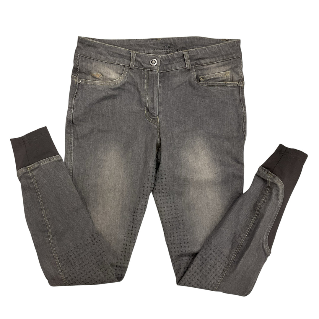 Schockemohle Women's 26 Equinox Tech Wear Full Seat Breech Grey Used - H