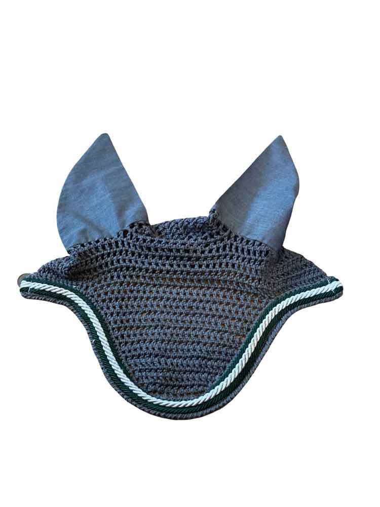 NEW grey with hunter green light grey full size RJ bonnet B