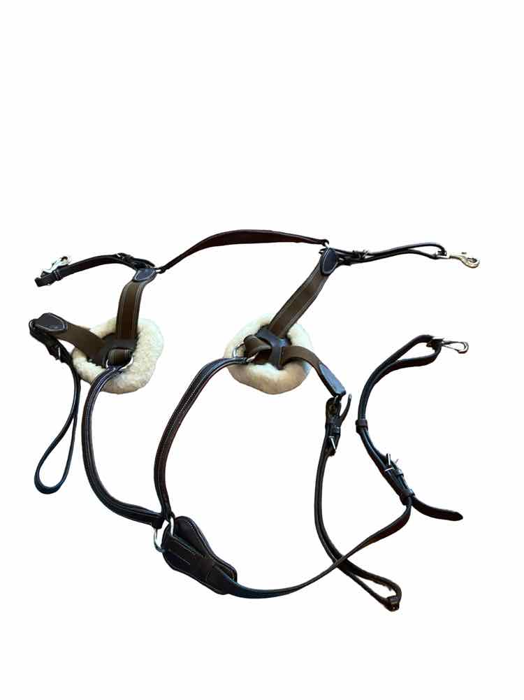 HDR 5pt Leather/Elastic Breastplate USED B
