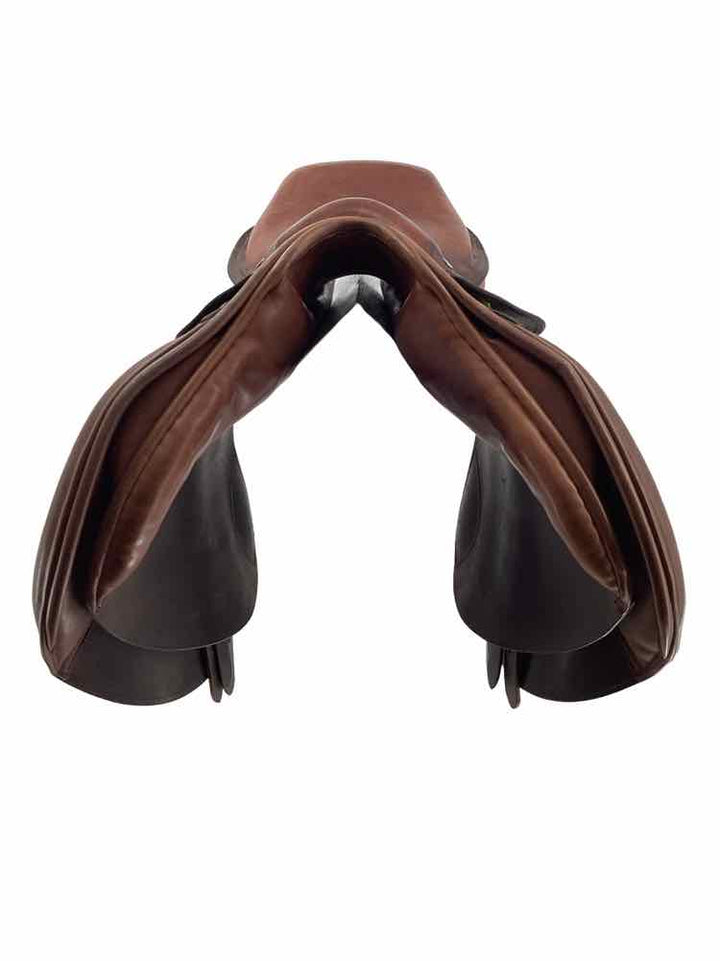 17" County used close contact saddle has seat repair wool flocked  B