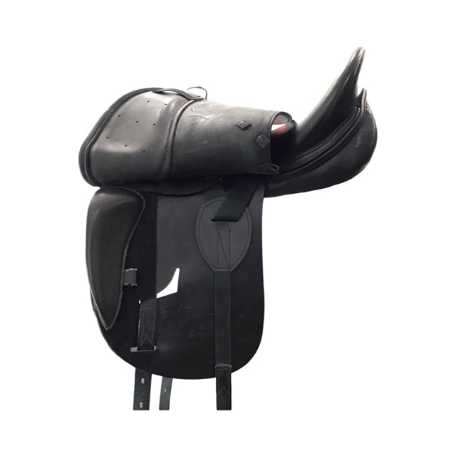 16" Prestige Lucky Idol Medium Tree Used Dressage Saddle - C