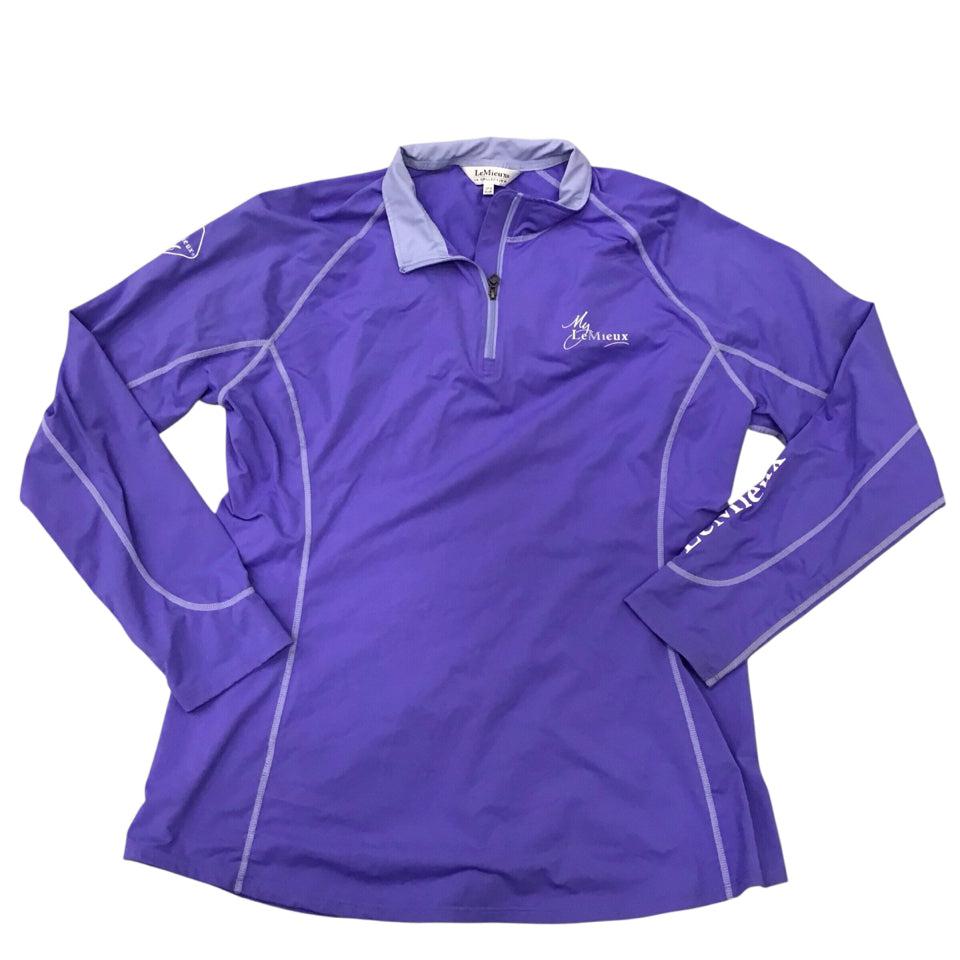 LeMieux Women's Large Long Sleeve Quarter Zip Bluebell Used - H