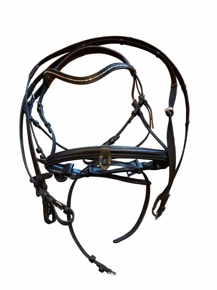 NEW HKM black dressage bridle B