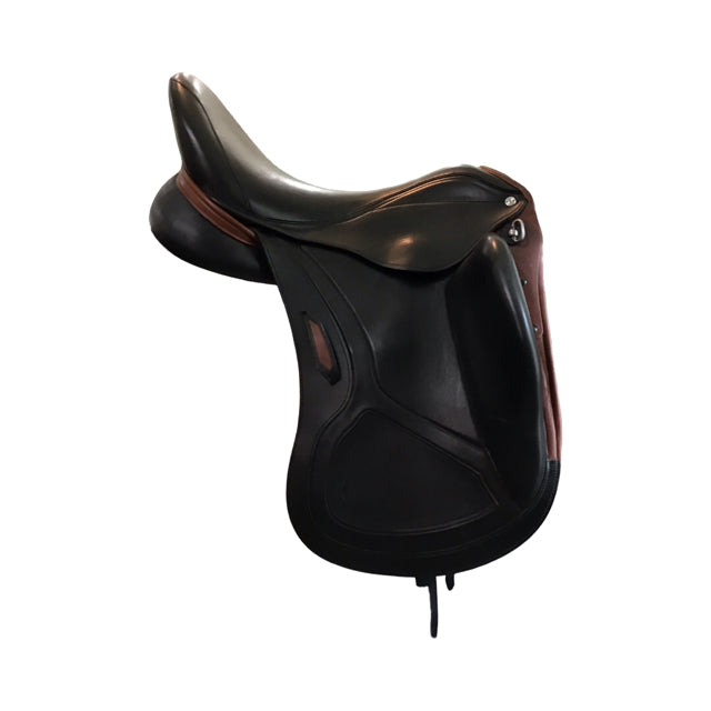 18" Aviar by Custom Saddlery Rook Medium Tree Used Monoflap Dressage Saddle - C