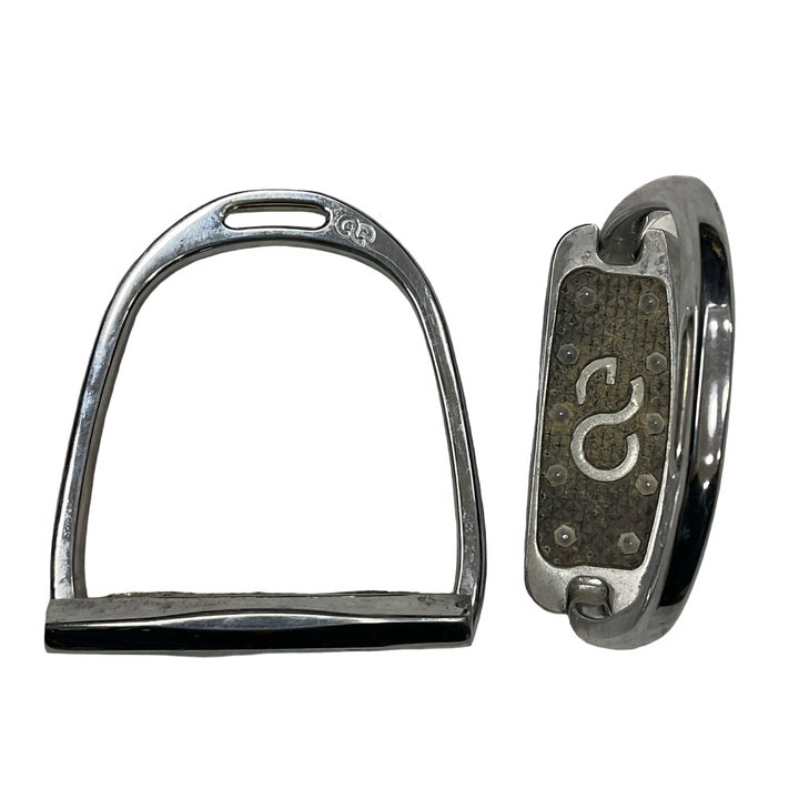 American Equus 4.5" Hunter EQ Fillis English Stirrups Silver Used