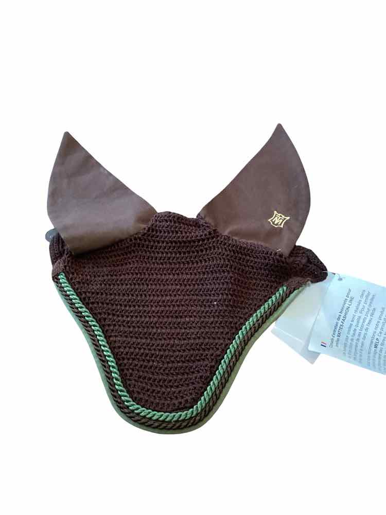 NEW brown mattes horse size custom bonnet B