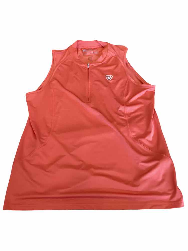 Ariat new ladies orange sleeveless sun top B