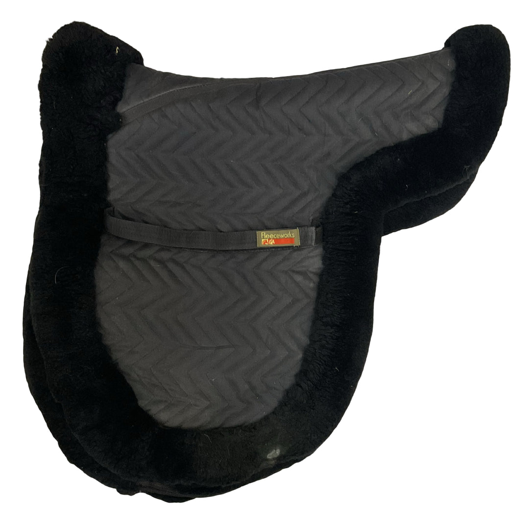 Fleeceworks FXK Technology Sheepskin Dressage Pad w/ Full Trim Black Used