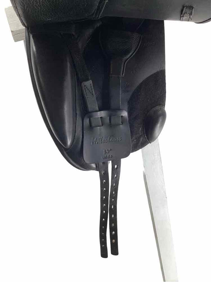 18" M Toulouse wide wool flocked used dressage saddle