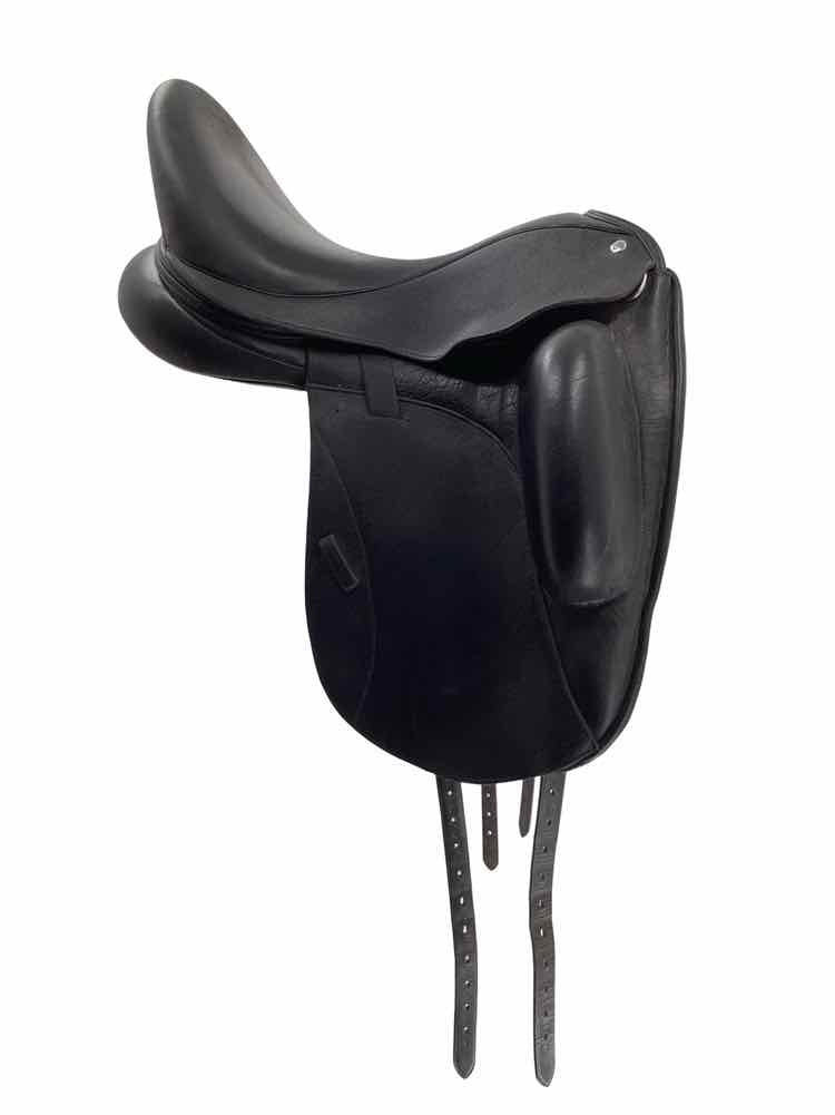 18" Custom Saddlery wool flocked mono flap shorter flap used dressage saddle