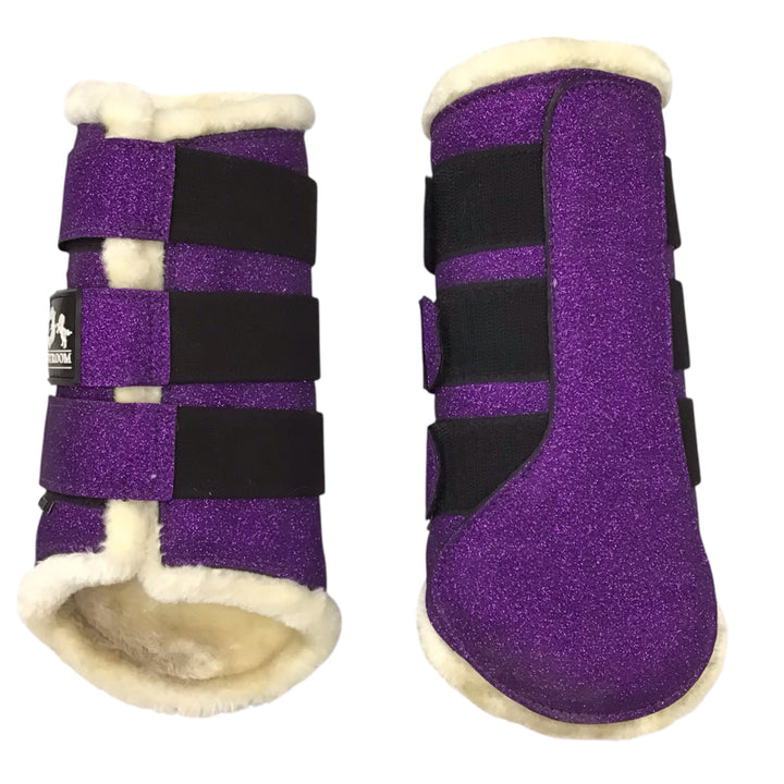 Equestroom Full Purple Fizz Brush Boots Like New - H