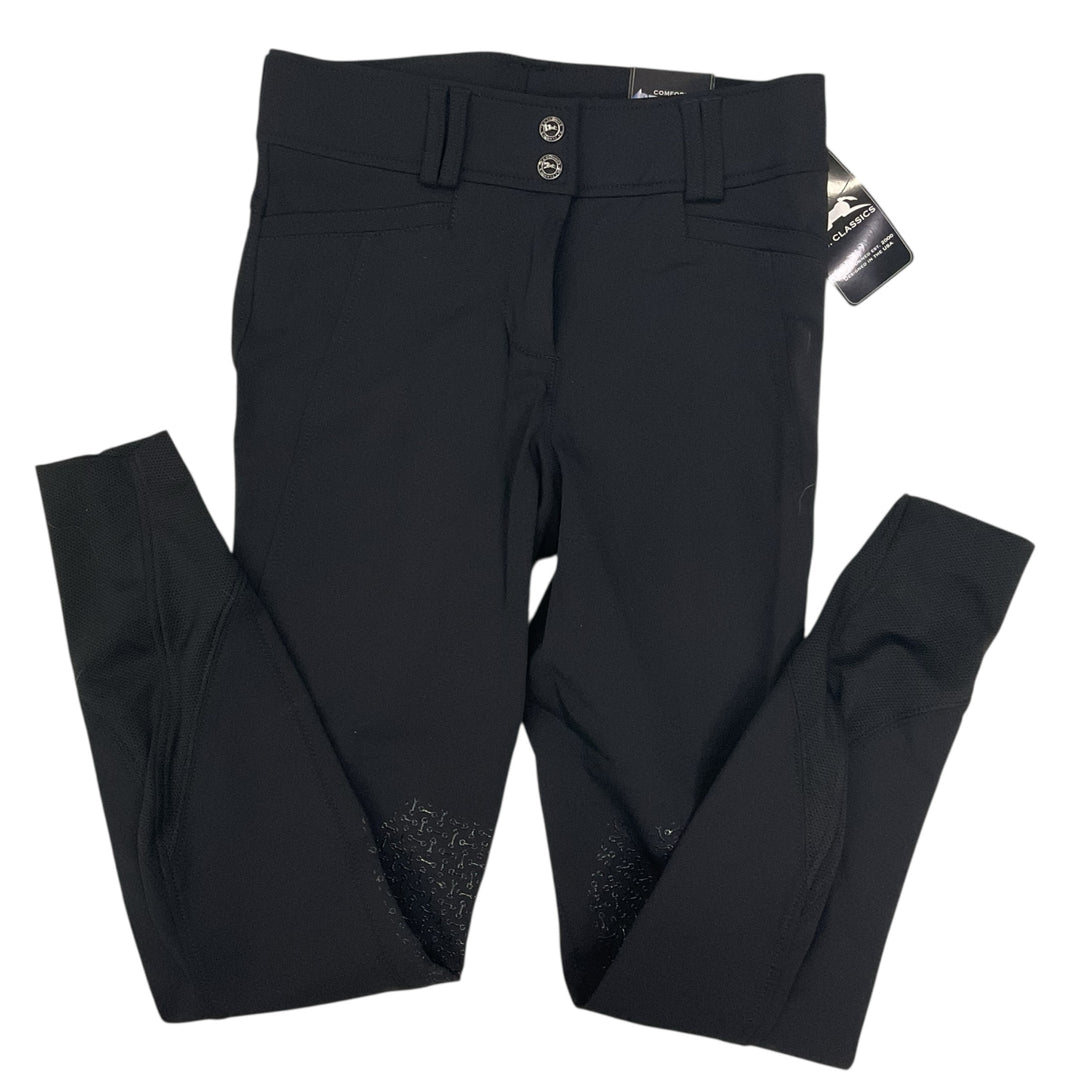 RJ Classics Women's 26R Hayden Knee Patch Schooling Breech Black New - H