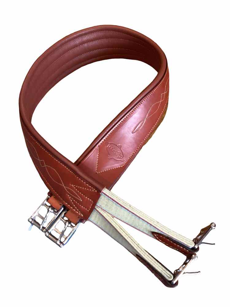 EDGEWOOD new brown leather girth size 46"