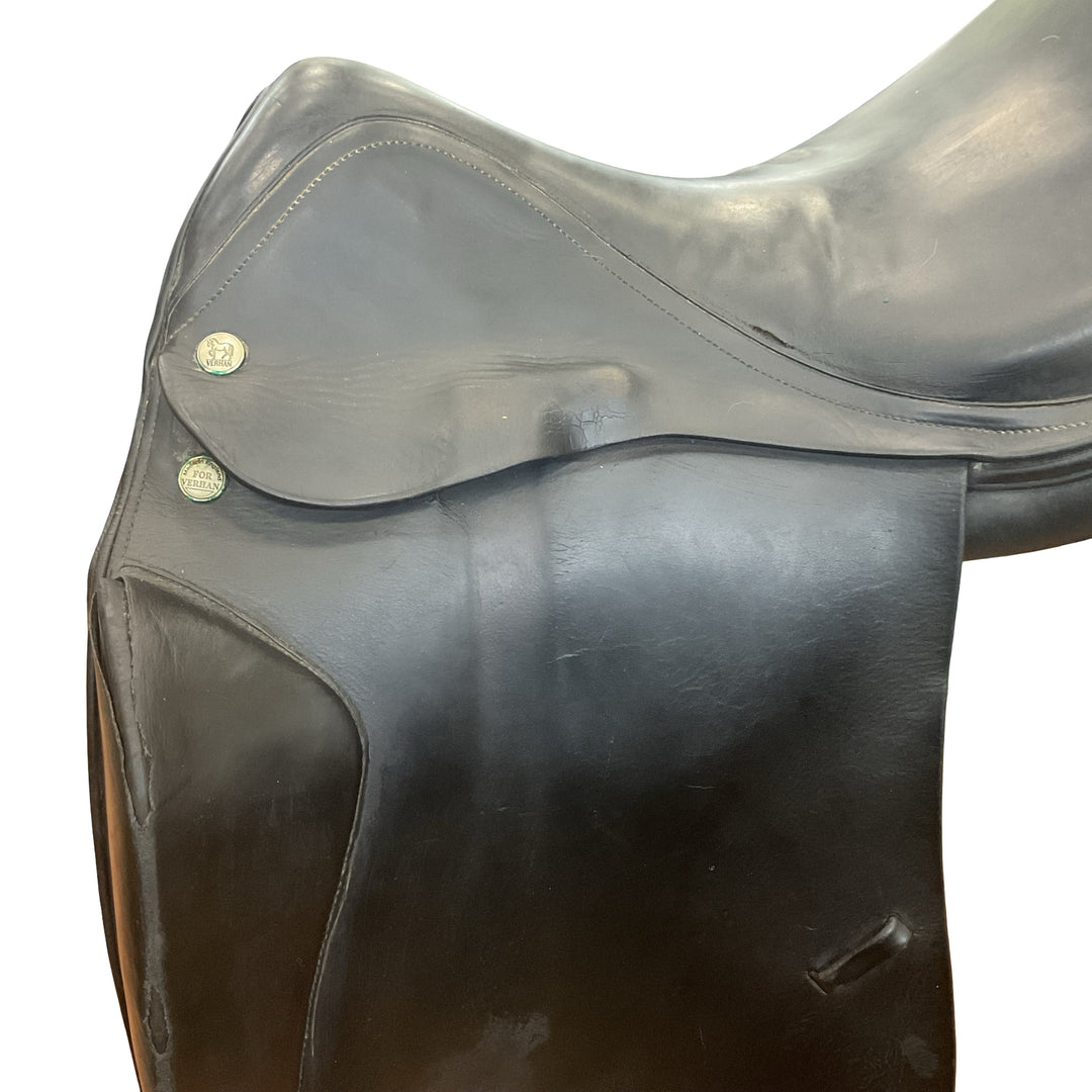 17" Verhan Odyssey Wide Used Dressage Saddle