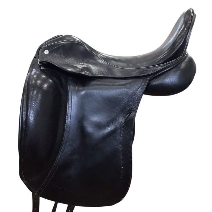 17.5" Custom Saddlery Laguna Med/Wide Used Dressage Saddle - H