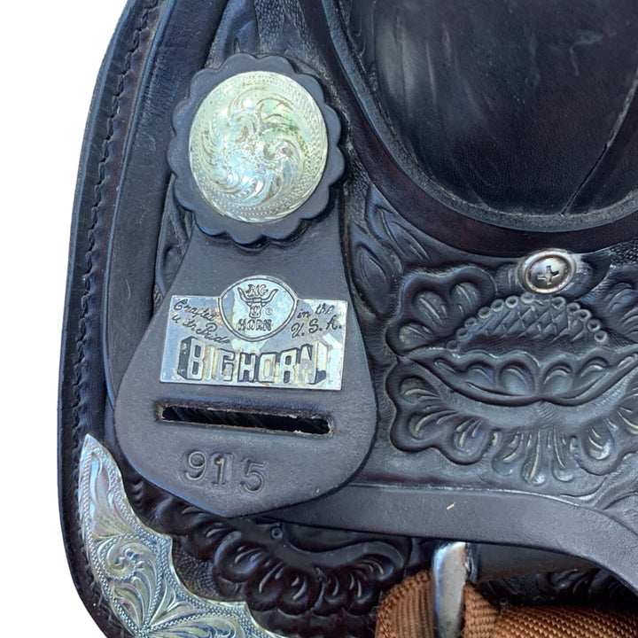 14" Big Horn 915 Full QH Bars Used Childs Western Pleasure Saddle - H