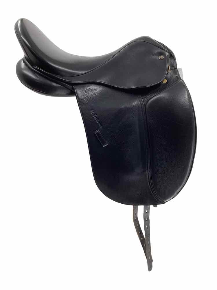 18" M Toulouse wide wool flocked used dressage saddle