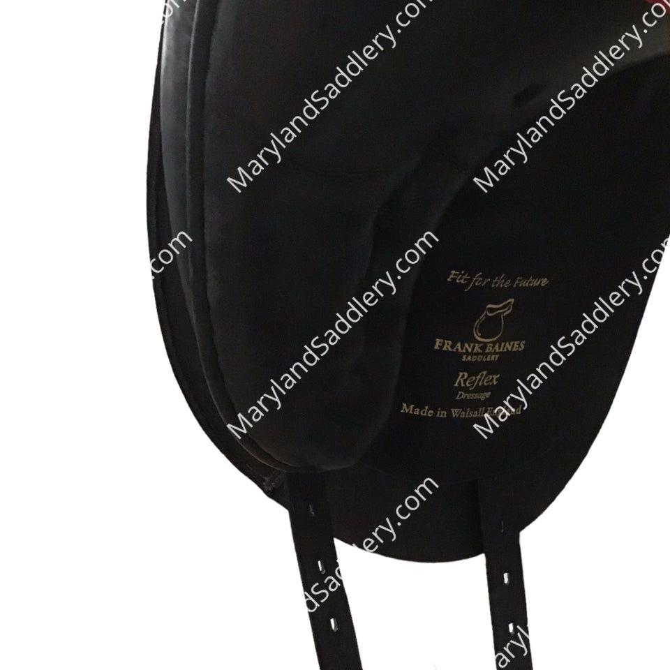 17.5" Frank Baines Reflex Wide Used Dressage Saddle -H