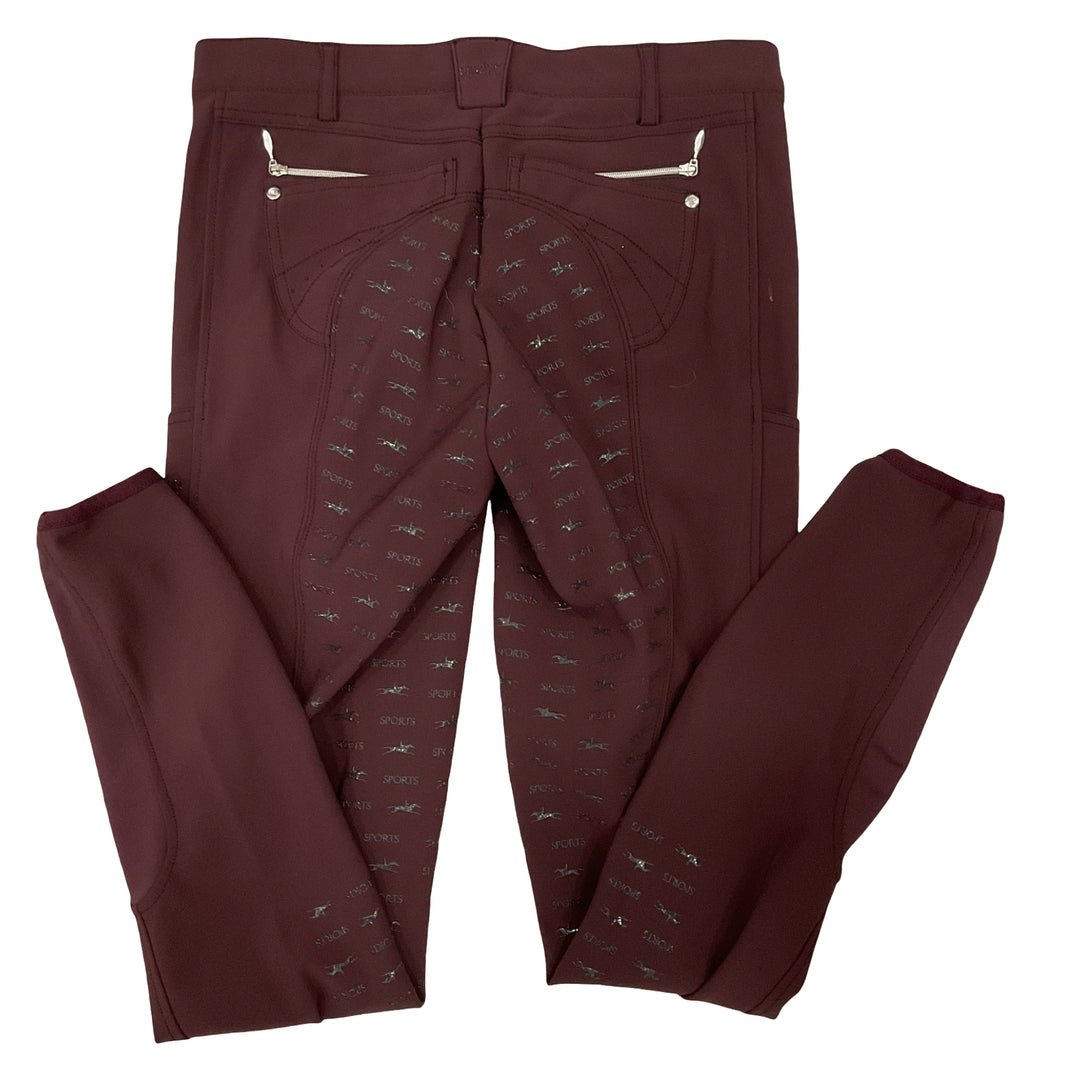 Schockemohle Women's 38 Victory Full Seat Schooling Breech Maroon Like New