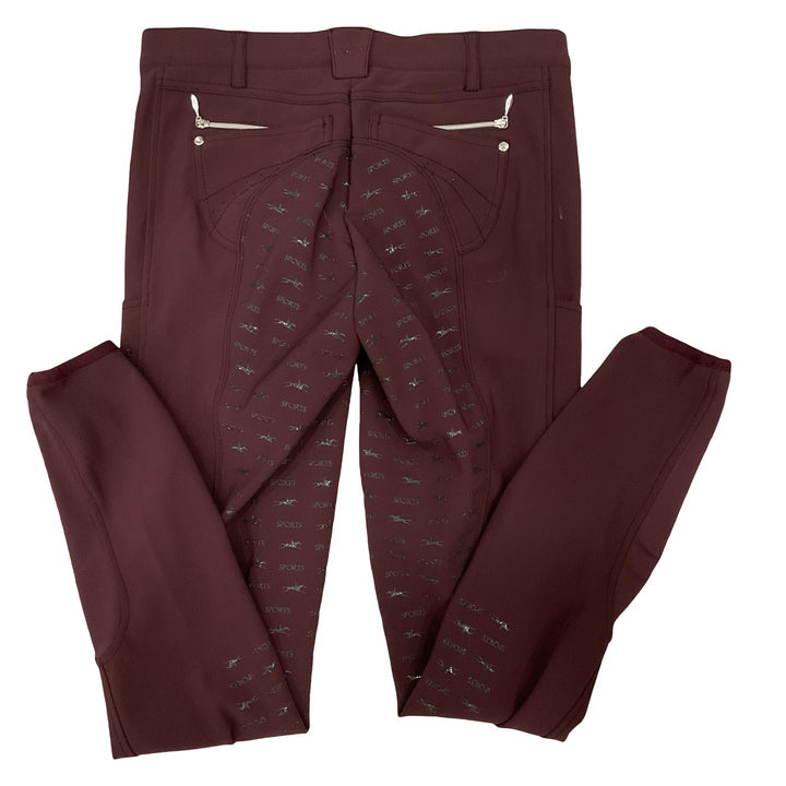 Schockemohle Women's 38 Victory Full Seat Schooling Breech Maroon Like New