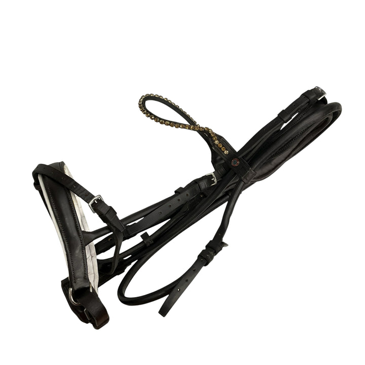 Kelly J Leather Bespoke Bridlework Dressage Bridle w/ 4 Nosebands - H