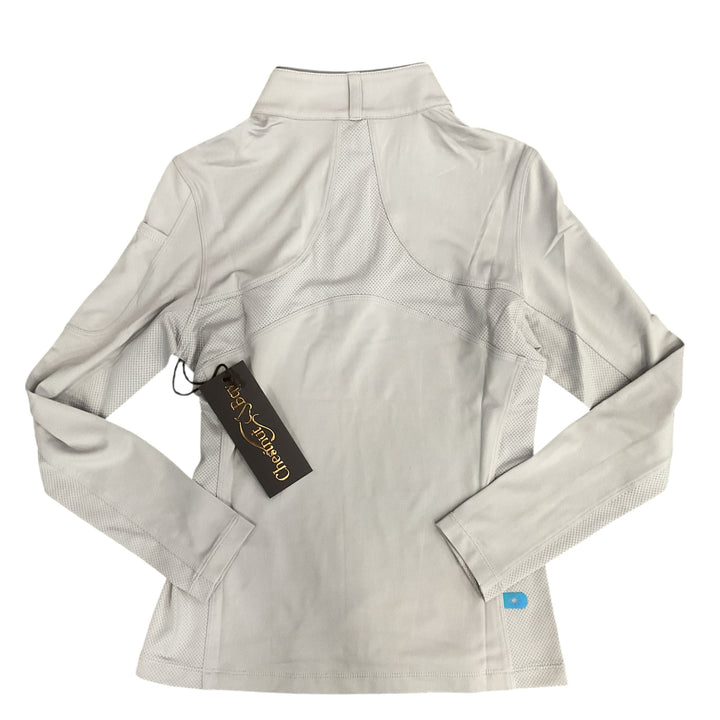 Chestnut Bay Child Medium Performance Rider SkyCool Youth Shirt Ash New - H