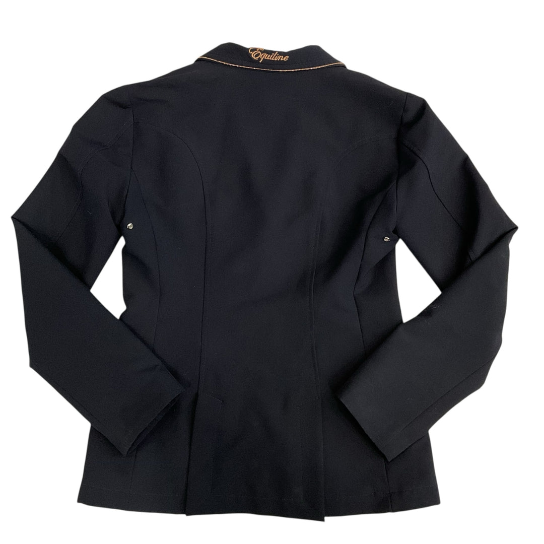 Equiline Child 14/15 yr Navy Show Coat w/ Rose Gold Used - H