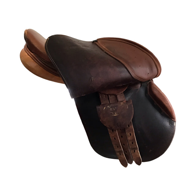 17" Henri De Rivel Advantage Medium Narrow Tree Used Close Contact Saddle - C