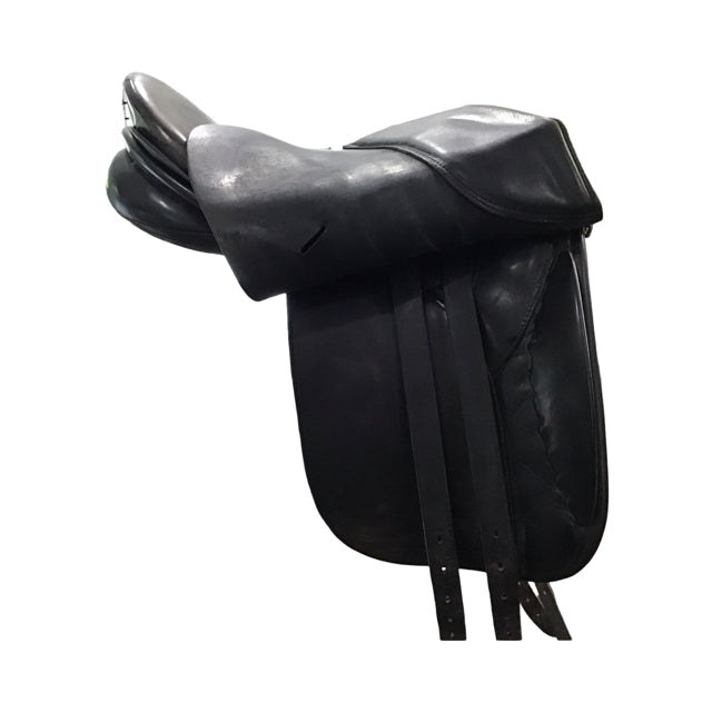 17.5" Karl Niedersuss Medium Wide Tree Used Dressage Saddle - C