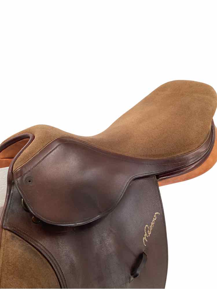 18" Pessoa used close contact saddle, Suede seat B