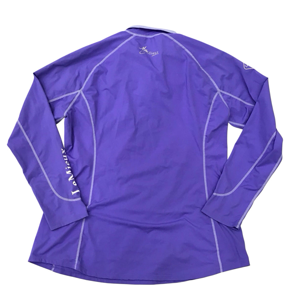 LeMieux Women's Large Long Sleeve Quarter Zip Bluebell Used - H