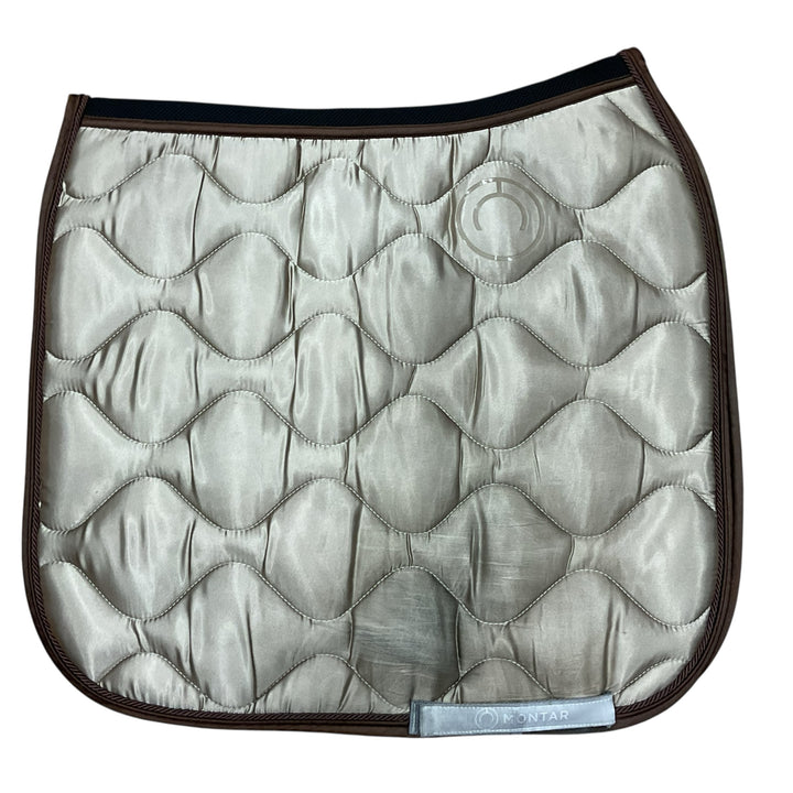 Montar Dressage Saddle Pad Beige with Brown Piping Used - H