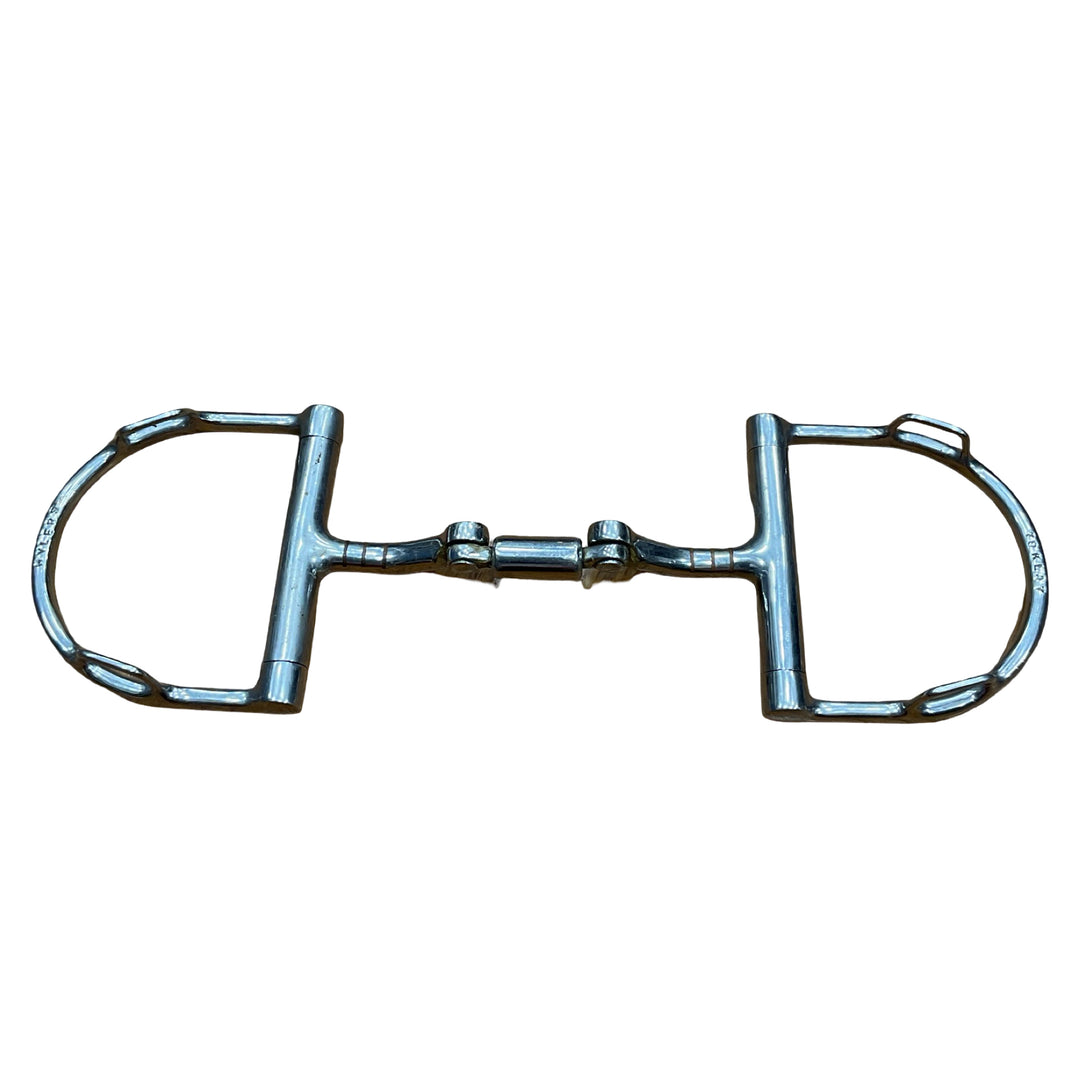 Myler 5" Hinged Bristol Barrel D Ring Snaffle w/ Hooks Used - H