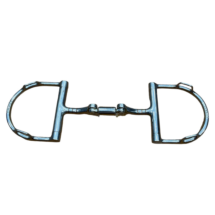 Myler 5" Hinged Bristol Barrel D Ring Snaffle w/ Hooks Used - H