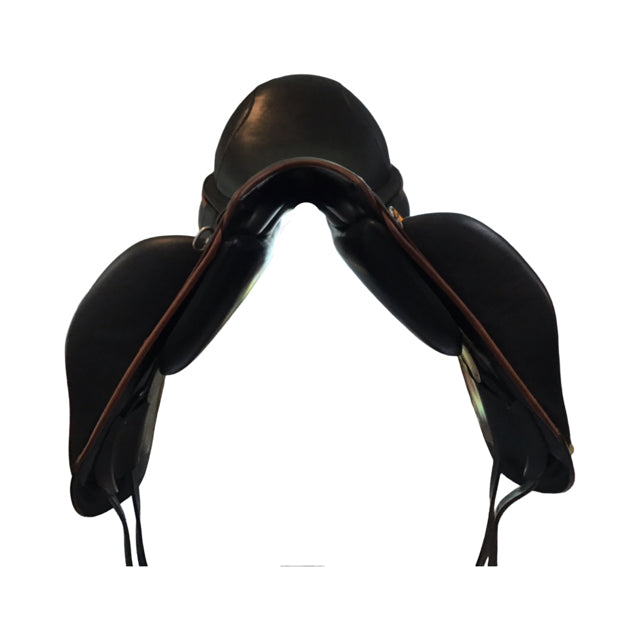 18" Aviar by Custom Saddlery Rook Medium Tree Used Monoflap Dressage Saddle - C
