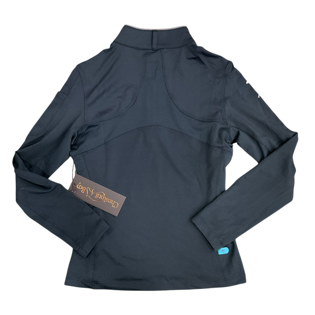 Chestnut Bay Child Medium Performance Rider SkyCool Youth Shirt Black New - H