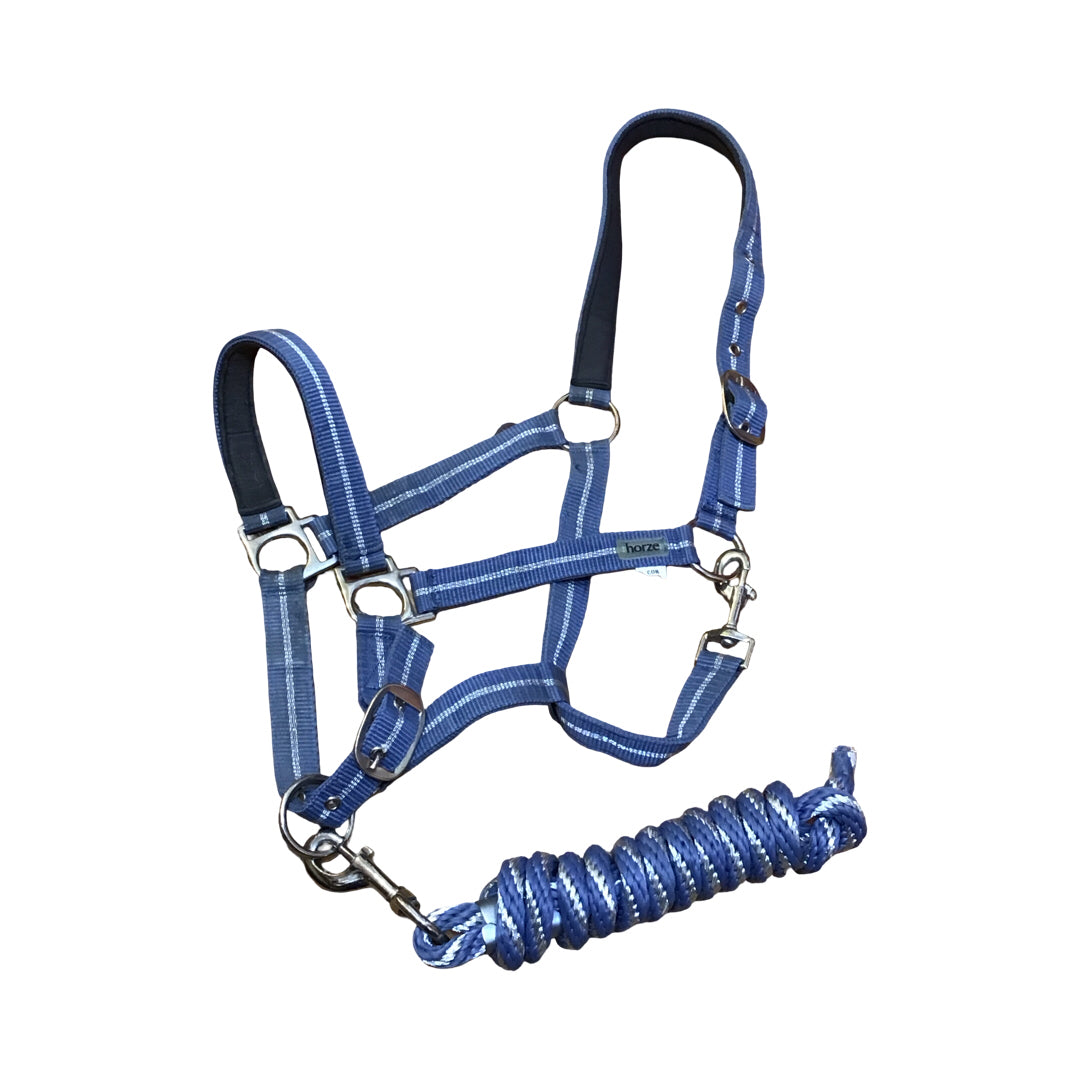 Horze Padded Nylon Halter w/Lead Used