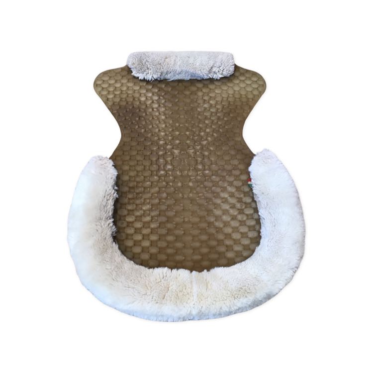 ACAVALLO Massage Gel Half Pad w/Sheepskin USED B