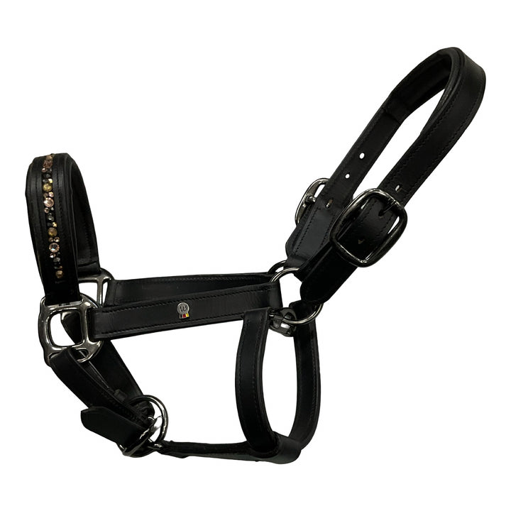 Waldhausen Pony Leather Halter w/ Bling Noseband Black Used