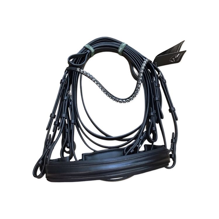 HKM new double bridle black full size B